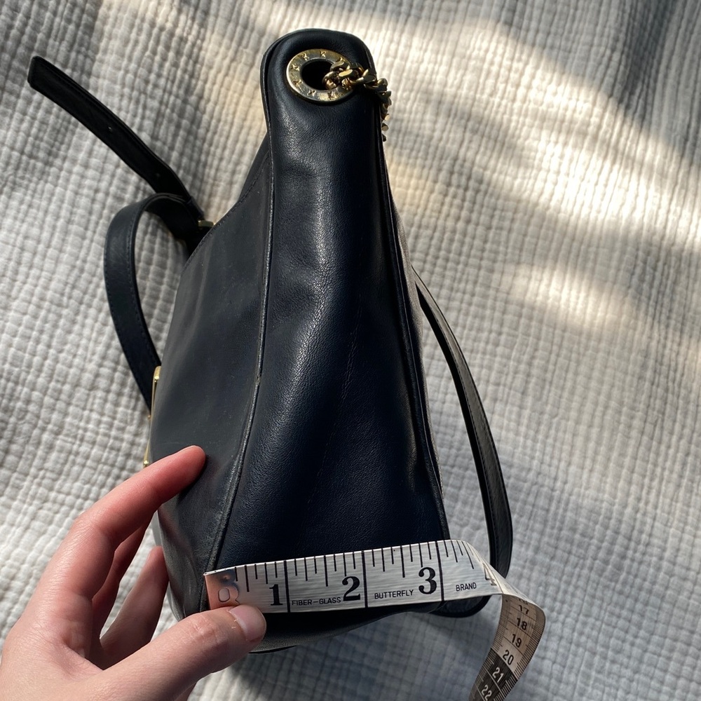 Paloma Picasso Dark Blue Leather Shoulder Bag - Picture 12 of 13